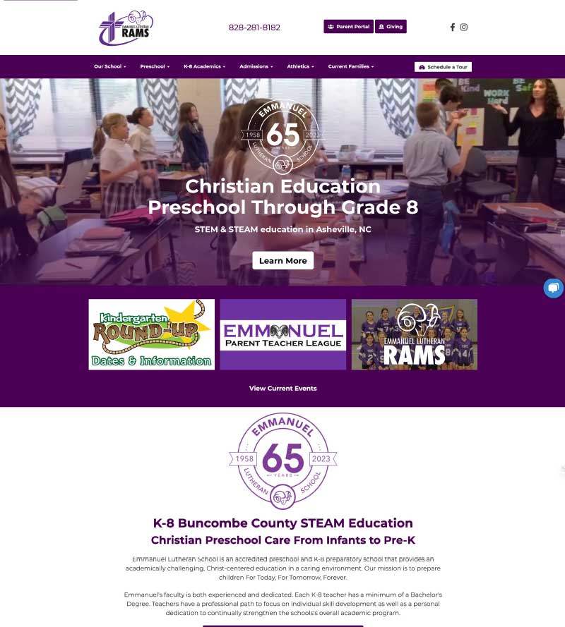 els Emmanuel Lutheran: How a New Website Drove Enrollment